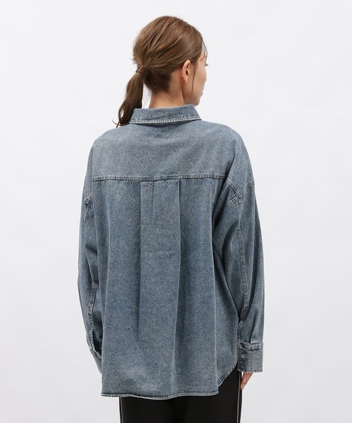 LAKOLE（ラコレ）の「ケミカルウォッシュシャツ長袖 / 140262（シャツ/ブラウス・レディース・ブラック/ライトブルー/グレー/ブルー系7/ブルー系1・FREE）」の13枚目の写真