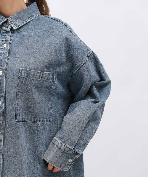 LAKOLE（ラコレ）の「ケミカルウォッシュシャツ長袖 / 140262（シャツ/ブラウス・レディース・ブラック/ライトブルー/グレー/ブルー系7/ブルー系1・FREE）」の11枚目の写真