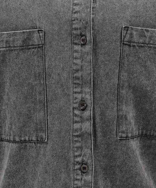 LAKOLE（ラコレ）の「ケミカルウォッシュシャツ長袖 / 140262（シャツ/ブラウス・レディース・ブラック/ライトブルー/グレー/ブルー系7/ブルー系1・FREE）」の7枚目の写真