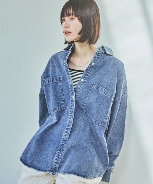 セール】ケミカルウォッシュシャツ長袖 / 140262（シャツ