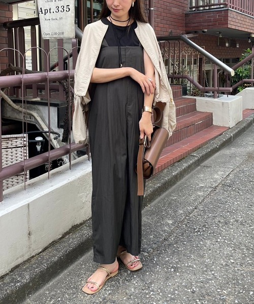 couchu.me(クーシュミー)の「【couchu.me】ハイウェストロングジャンスカ(ワンピース・レディース・ベージュ/カーキ/チャコールグレー・FREE)」の1枚目の写真