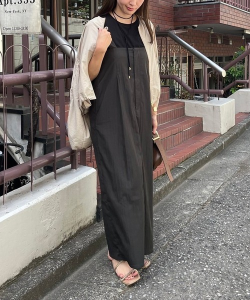 couchu.me(クーシュミー)の「【couchu.me】ハイウェストロングジャンスカ(ワンピース・レディース・ベージュ/カーキ/チャコールグレー・FREE)」の16枚目の写真