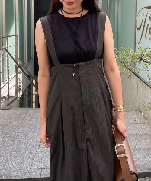 couchu.me(クーシュミー)の「【couchu.me】ハイウェストロングジャンスカ(ワンピース・レディース・ベージュ/カーキ/チャコールグレー・FREE)」の17枚目の写真