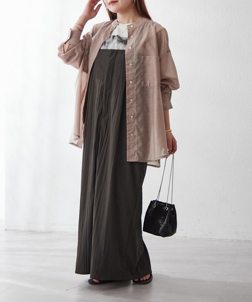 couchu.me(クーシュミー)の「【couchu.me】ハイウェストロングジャンスカ(ワンピース・レディース・ベージュ/カーキ/チャコールグレー・FREE)」の21枚目の写真