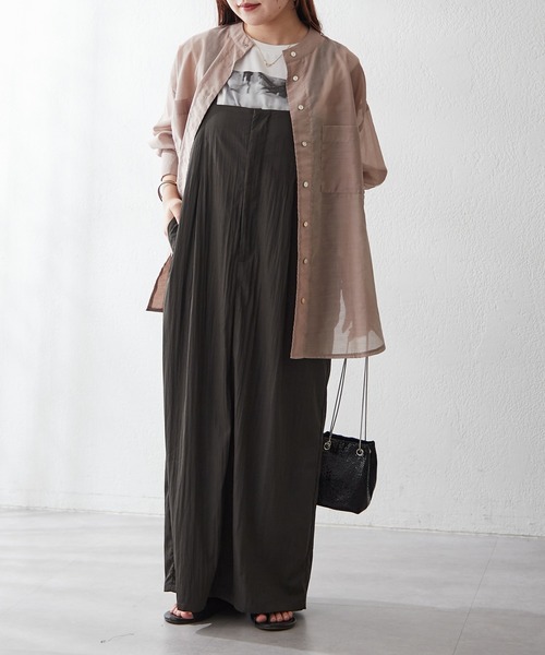 couchu.me(クーシュミー)の「【couchu.me】ハイウェストロングジャンスカ(ワンピース・レディース・ベージュ/カーキ/チャコールグレー・FREE)」の22枚目の写真