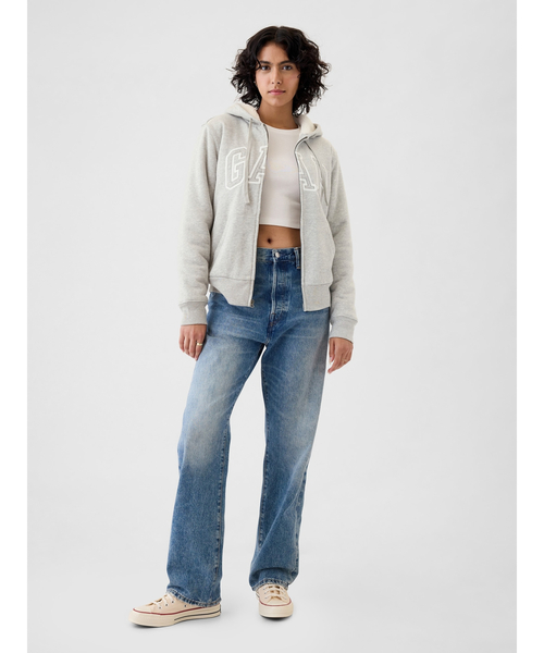 ギャップパーカー GAP Gap ギャップボアパーカー パーカー セール】リラックス GAPロゴ 裏ボア ジップアップ パーカー