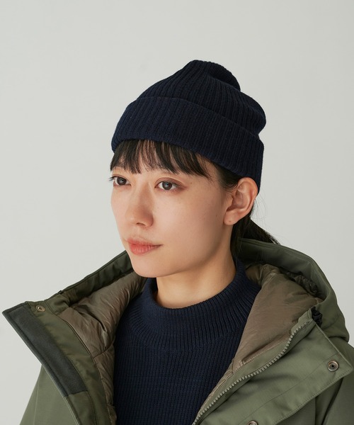 Snow Peak（スノーピーク）の「Rib Knit Cap（ニットキャップ/ビーニー・レディース・ネイビー/チャコール/ブラック/オレンジ・ONE SIZE）」の3枚目の写真
