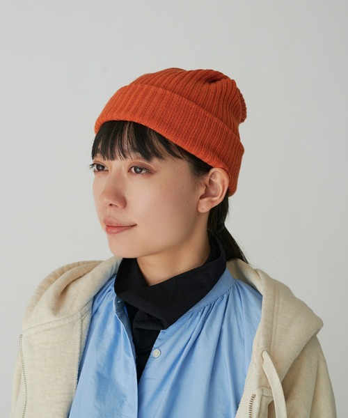 Snow Peak（スノーピーク）の「Rib Knit Cap（ニットキャップ/ビーニー・レディース・ネイビー/チャコール/ブラック/オレンジ・ONE SIZE）」の4枚目の写真
