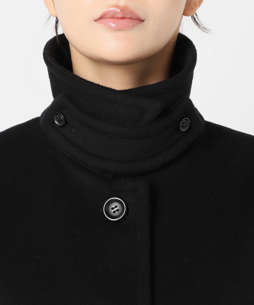 JOURNAL STANDARD relume（ジャーナルスタンダード　レリューム）の「スーパーファインビーバーステンカラーコート（ステンカラーコート・レディース・チャコールグレー/ブラック・38/36）」の18枚目の写真