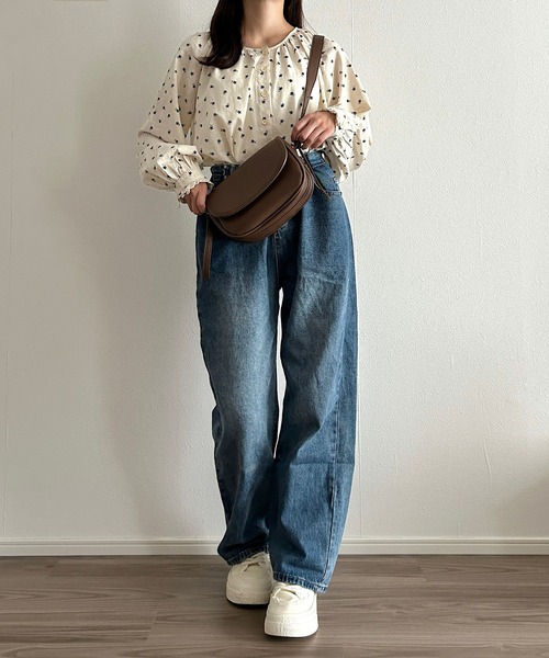 Cham.（チャム）の「花柄ノーカラーブラウス（シャツ/ブラウス・レディース・レッド/ブラウン/ネイビー・F）」の20枚目の写真