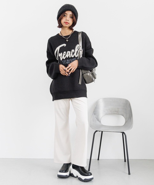PAGEBOY（ページボーイ）の「ストレッチフレアパンツ（その他パンツ・レディース・ブラック/オフホワイト/モカ・SMALL/MEDIUM）」の17枚目の写真