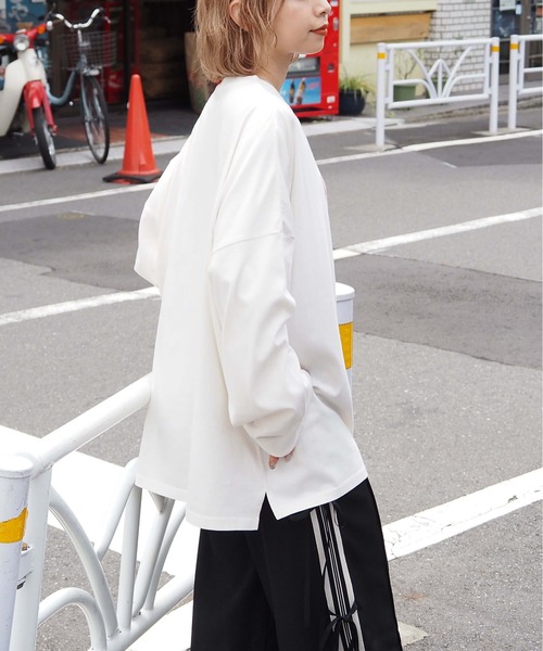 tiptop（ティップトップ）の「ヴィンテージプリントBIGロンT（Tシャツ/カットソー・レディース・アイボリー/ブラック/ブラック系その他2/ブラック系その他/ホワイト系その他/ブラック系その他4/ホワイト系その他2/ブラック系その他3・FREE）」の14枚目の写真