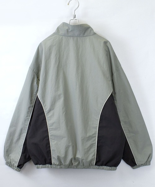 おしゃれスタ(オシャレスタ)の「side switch nylon jacket/サイド切り替えナイロンジャケット【IR】(ナイロンジャケット・メンズ・グレー/カーキ/ブラック・L/XL/M)」の7枚目の写真