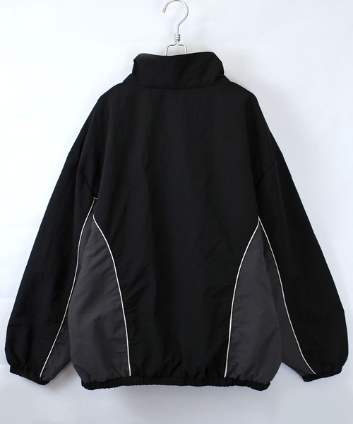 おしゃれスタ(オシャレスタ)の「side switch nylon jacket/サイド切り替えナイロンジャケット【IR】(ナイロンジャケット・メンズ・グレー/カーキ/ブラック・L/XL/M)」の5枚目の写真