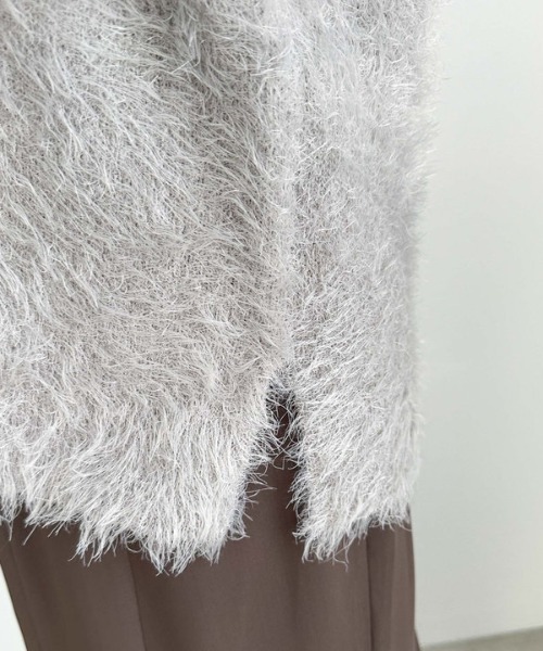 archives（アルシーヴ）の「ダブルフェイスフェザーニットベスト（ベスト・レディース・グレー/チャコールグレー/アイボリー・MEDIUM）」の7枚目の写真