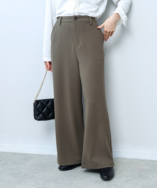 【L～5L 大きいサイズ】カットジョーゼットワンドパンツ