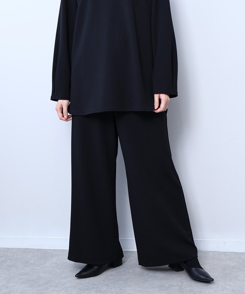 fleur by mint breeze（フルールバイミントブリーズ）の「【L～5L 大きいサイズ】カットジョーゼットワンドパンツ（その他パンツ・レディース・ブラック/カーキ・3L/4L/5L/LL/L）」の2枚目の写真