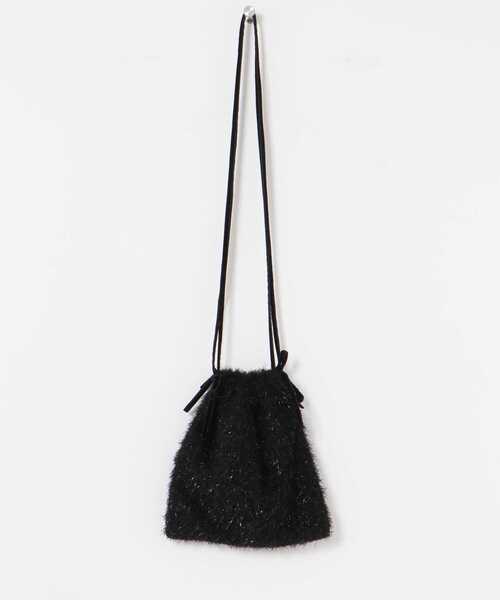 SMELLY（スメリー）の「フリンジリボンキンチャクバッグ（ショルダーバッグ・レディース・アイボリー/ブラック・-）」の17枚目の写真