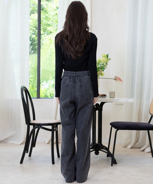 attiree(アティレー)の「【4色展開M/Lサイズ】洗える クルーネックリブニット(ニット/セーター・レディース・ホワイト系その他/ブラック系その他/アイボリー/ブラック・MEDIUM/LARGE)」の19枚目の写真