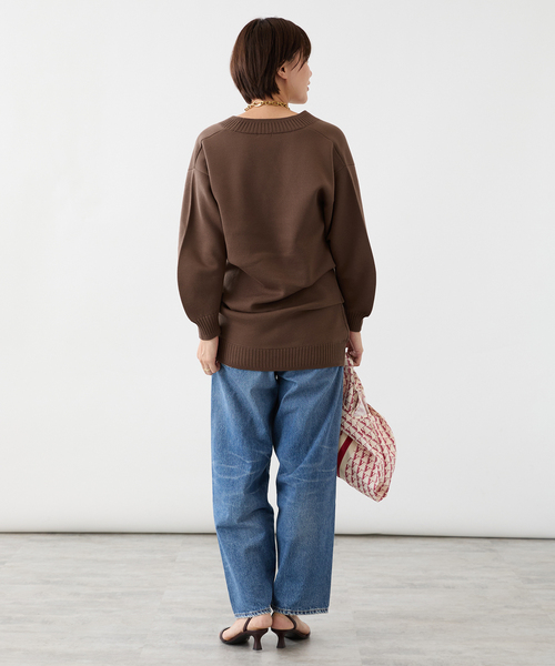 VERMEIL par iena(ヴェルメイユパーイエナ)の「ダブルニットtuck プルオーバー(ニット/セーター・レディース・ブラック/キャメル/レッド・FREE)」の19枚目の写真