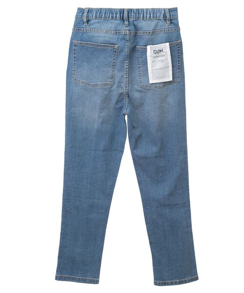 Green　Parks（グリーンパークス）の「GUMストレッチデニム　センター切替テーパードパンツ（デニムパンツ・レディース・インディゴブルー・M/L）」の12枚目の写真