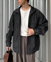 CIAOPANIC TYPY | 12.5ozビックシルエットデニムスタンドZIPジャケット(デニムジャケット)