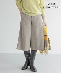 【WEB限定】ネップヘリンボーン ガウチョ パンツ