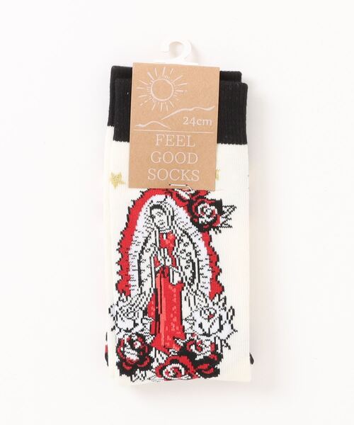 チャイハネ（チャイハネ）の「【チャイハネ】グアダミドルソックス23～25cm（ソックス/靴下・レディース・ブラック/ブラウン/グリーン/ホワイト/パープル・FREE）」の6枚目の写真