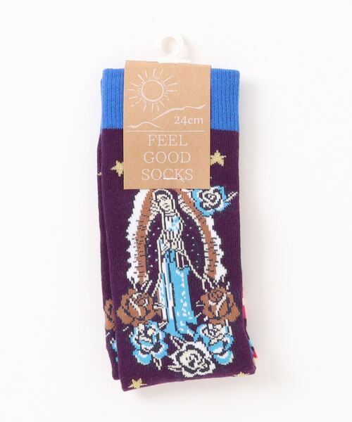 チャイハネ（チャイハネ）の「【チャイハネ】グアダミドルソックス23～25cm（ソックス/靴下・レディース・ブラック/ブラウン/グリーン/ホワイト/パープル・FREE）」の11枚目の写真