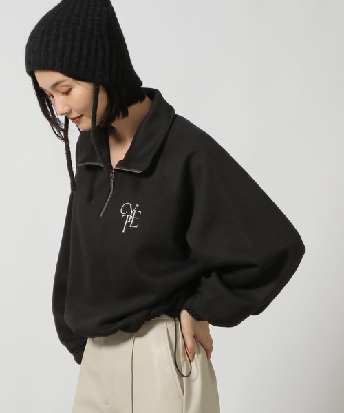 LAKOLE（ラコレ）の「刺繍ロゴハーフZIPプルオーバー / 151737（スウェット・レディース・ボルドー/オートミール/グレー/ブラック・FREE）」の8枚目の写真