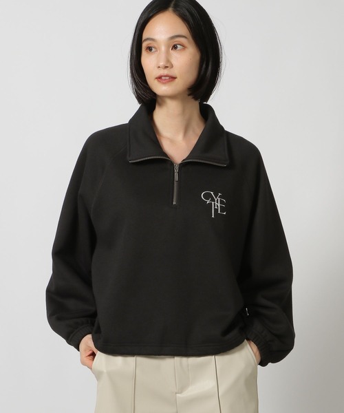 LAKOLE（ラコレ）の「刺繍ロゴハーフZIPプルオーバー / 151737（スウェット・レディース・ボルドー/オートミール/グレー/ブラック・FREE）」の10枚目の写真