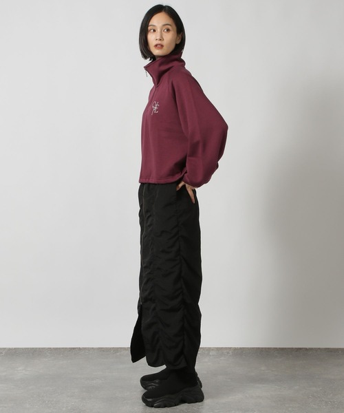 LAKOLE（ラコレ）の「刺繍ロゴハーフZIPプルオーバー / 151737（スウェット・レディース・ボルドー/オートミール/グレー/ブラック・FREE）」の14枚目の写真