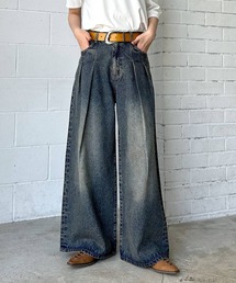 PAGEBOY | <WEB限定サイズあり>タックデニムパンツ(デニムパンツ)
