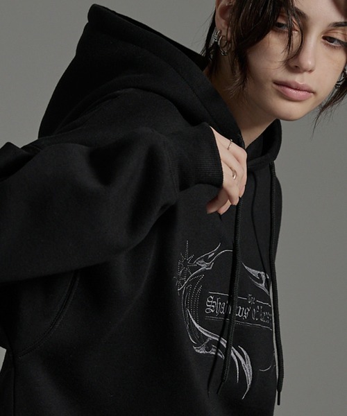CIYOT-シヨウト-】グラフィック刺繍ビッグプルオーバーパーカー