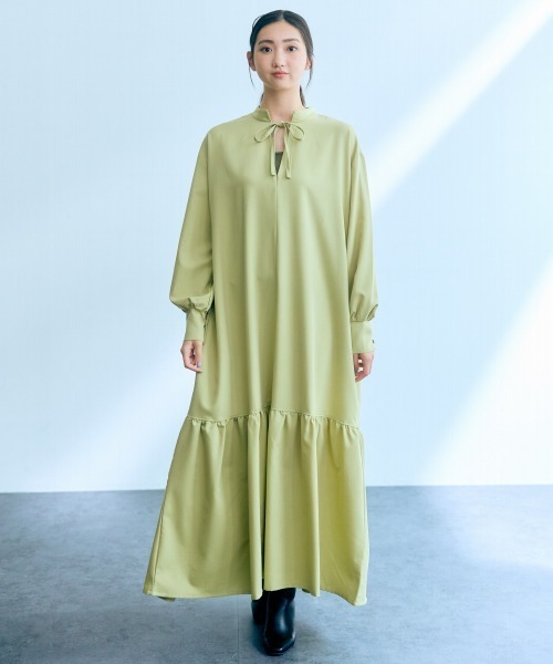 slattgir(スラットジール)の「高身長 ティアードマキシワンピース(トールサイズ)Essenave(ワンピース・レディース・ブラック/イエロー系・M/L/LL/3L)」の16枚目の写真