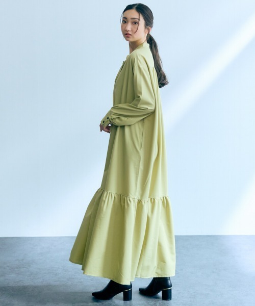 slattgir(スラットジール)の「高身長 ティアードマキシワンピース(トールサイズ)Essenave(ワンピース・レディース・ブラック/イエロー系・M/L/LL/3L)」の18枚目の写真