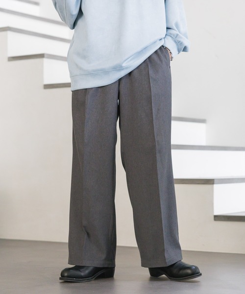 RAGEBLUE(レイジブルー)の「起毛PEツイル/センタープレスワイドストレートイージースラックス(スラックス・メンズ・ブラック/グレー/ホワイト/ブラウン・SMALL/MEDIUM/LARGE)」の15枚目の写真