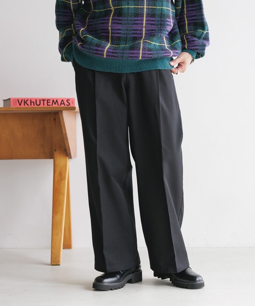 RAGEBLUE(レイジブルー)の「起毛PEツイル/センタープレスワイドストレートイージースラックス(スラックス・メンズ・ブラック/グレー/ホワイト/ブラウン・SMALL/MEDIUM/LARGE)」の11枚目の写真