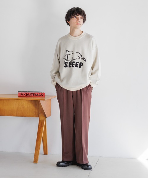 RAGEBLUE(レイジブルー)の「起毛PEツイル/センタープレスワイドストレートイージースラックス(スラックス・メンズ・ブラック/グレー/ホワイト/ブラウン・SMALL/MEDIUM/LARGE)」の18枚目の写真