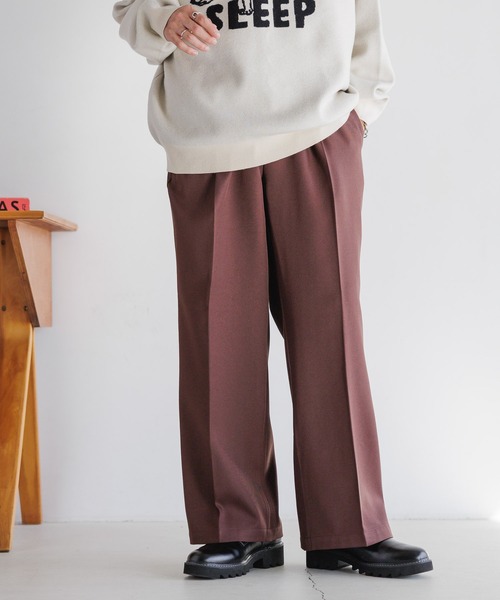 RAGEBLUE(レイジブルー)の「起毛PEツイル/センタープレスワイドストレートイージースラックス(スラックス・メンズ・ブラック/グレー/ホワイト/ブラウン・SMALL/MEDIUM/LARGE)」の20枚目の写真