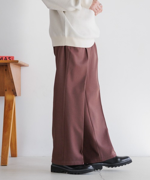 RAGEBLUE(レイジブルー)の「起毛PEツイル/センタープレスワイドストレートイージースラックス(スラックス・メンズ・ブラック/グレー/ホワイト/ブラウン・SMALL/MEDIUM/LARGE)」の21枚目の写真