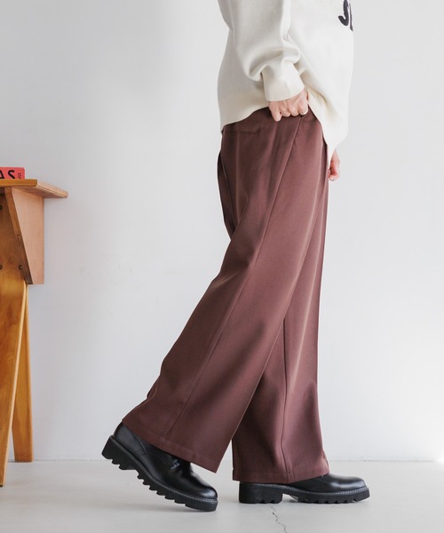 RAGEBLUE(レイジブルー)の「起毛PEツイル/センタープレスワイドストレートイージースラックス(スラックス・メンズ・ブラック/グレー/ホワイト/ブラウン・SMALL/MEDIUM/LARGE)」の22枚目の写真