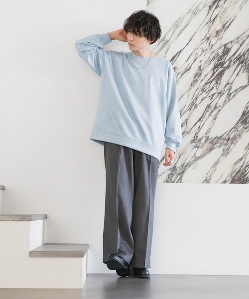 RAGEBLUE(レイジブルー)の「起毛PEツイル/センタープレスワイドストレートイージースラックス(スラックス・メンズ・ブラック/グレー/ホワイト/ブラウン・SMALL/MEDIUM/LARGE)」の14枚目の写真