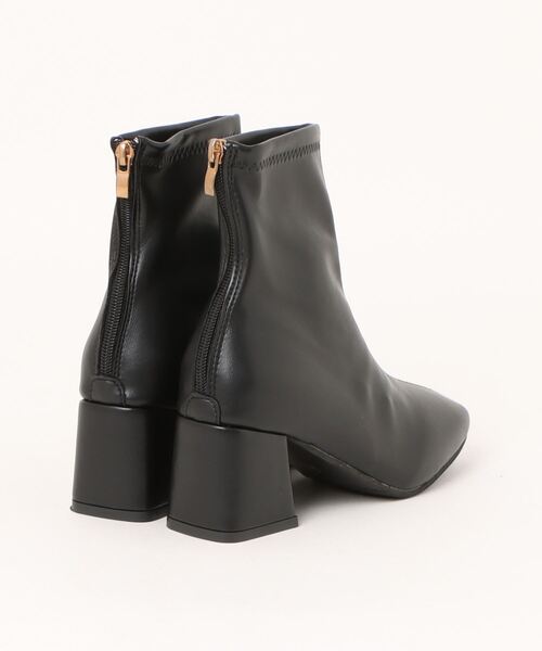 STYLEBLOCK（スタイルブロック）の「バックファスナー付きチャンキーヒールブーツ（ブーツ・レディース・ブラック/ベージュ/ベージュ系その他・35/36/39/37/40/38）」の4枚目の写真
