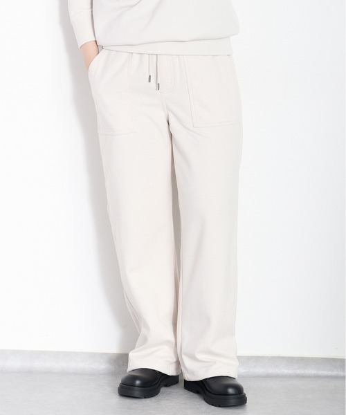 cepo（セポ）の「ツイルジャージーイージーパンツ（その他パンツ・レディース・チャコール/グレー/オフホワイト・M）」の2枚目の写真
