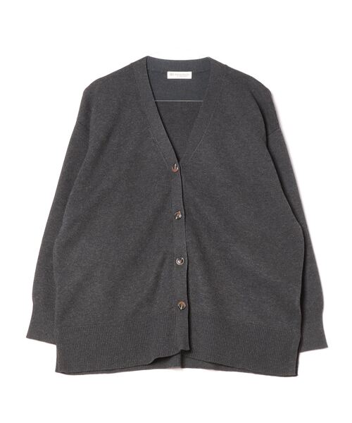 TOKYO SHIRTS（トウキョウシャツ）の「Ｖネックボクシーレディースニッカーディガン（カーディガン/ボレロ・レディース・モカ/チャコール・M/L）」の2枚目の写真