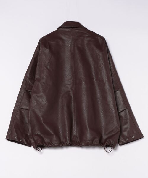 AZUL by moussy（アズールバイマウジー）の「フェイクレザージップブルゾン（ライダースジャケット・レディース・ブラック/ダークブラウン・FREE）」の22枚目の写真