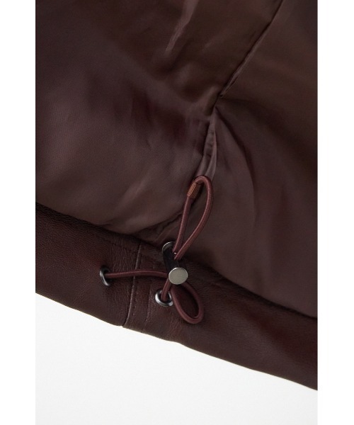 AZUL by moussy（アズールバイマウジー）の「フェイクレザージップブルゾン（ライダースジャケット・レディース・ブラック/ダークブラウン・FREE）」の8枚目の写真