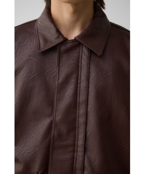 AZUL by moussy（アズールバイマウジー）の「フェイクレザージップブルゾン（ライダースジャケット・レディース・ブラック/ダークブラウン・FREE）」の15枚目の写真