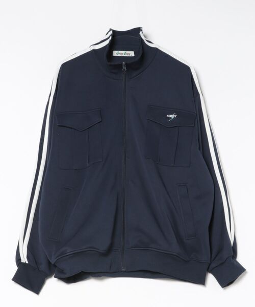 【セール】【Soupy Soupy】sleeve line one point logo track jacket/袖ライン ワンポイント 刺繍 トラックジャケット（ジャージ）｜おしゃれスタ（オシャレスタ）